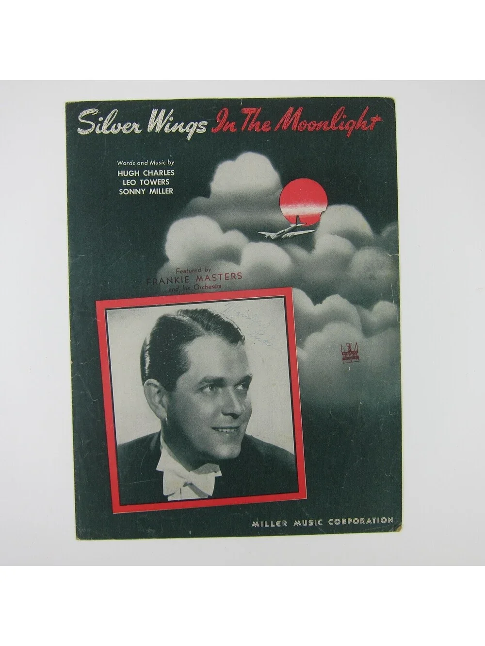 Sheet Music Silver Wings In The Moonlight Frankie Masters WWII WW2 Vintage 1943